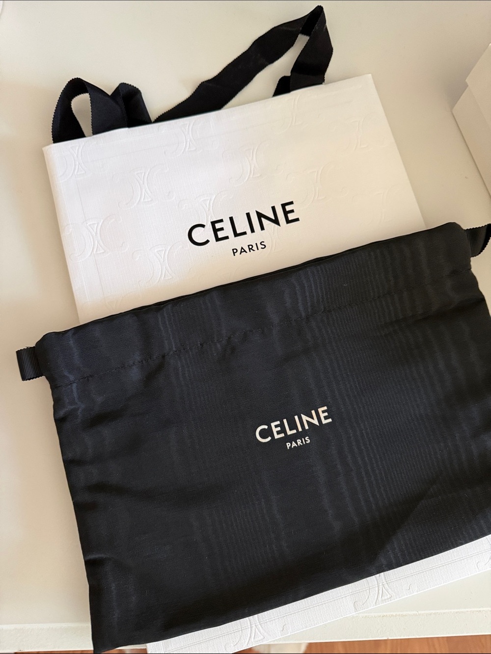 Celine Triomphe Claude Tan Calfskin Leather Shoulder Bag - Picture 11 of 12